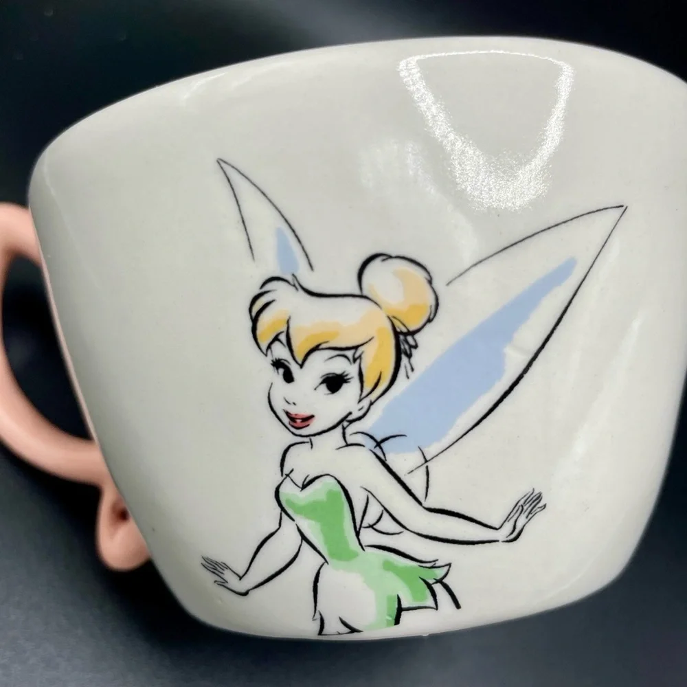 Rae Dunn Disney Tinkerbell Measuring Cups Set 4 Different Designs on Each Pink